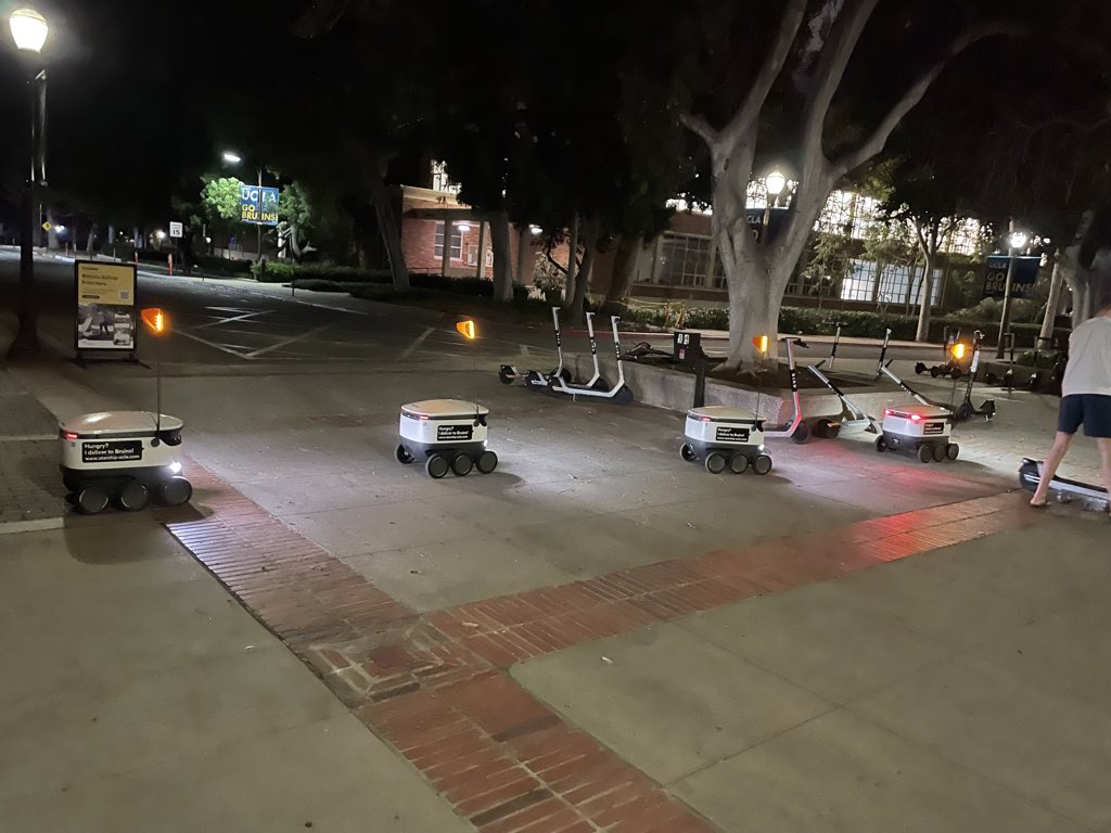 Blocked delivery robots