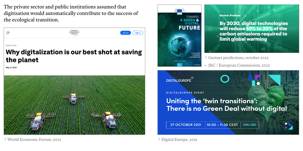A selection of claims on the positive impacts of digitalisation for transition policies